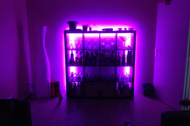 meuble avec eclairage led