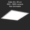 Dalle lumineuse led blanc naturel 60 x 60 cm - 36W - 3600 Lumens pour murs et plafonds