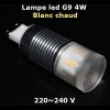 Lampe à Leds 4W type G9 340 Lumens - Blanc chaud