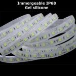 strip led IP68 gel silicone blanc naturel 120 vendu au metre
