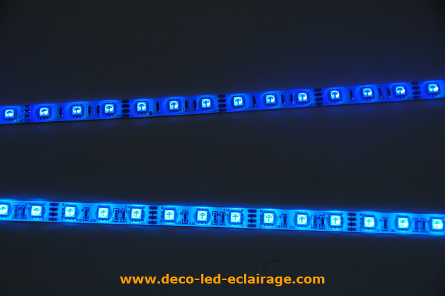 Comparaison de la qualité des rubans leds deco led eclairage qualité professionnelle en bleu