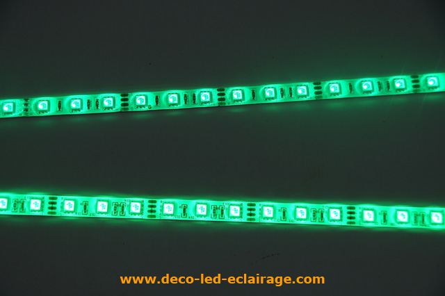 Comparaison de la qualité des rubans leds deco led eclairage qualité professionnelle en vert