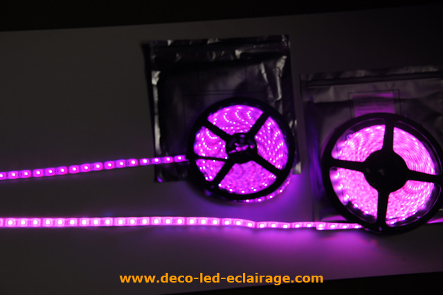 Comparaison de la qualité des rubans leds deco led eclairage en violet
