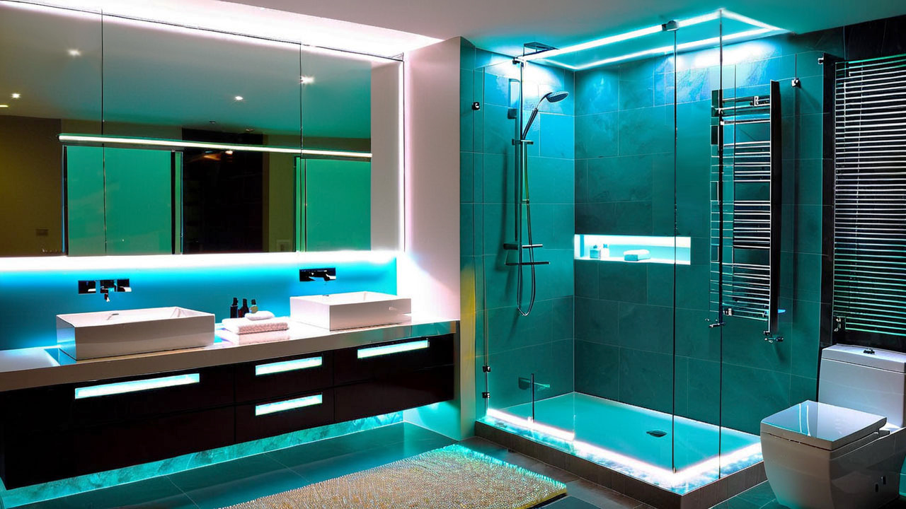 Ruban led éclairage salle de bain, ambiance de luxe
