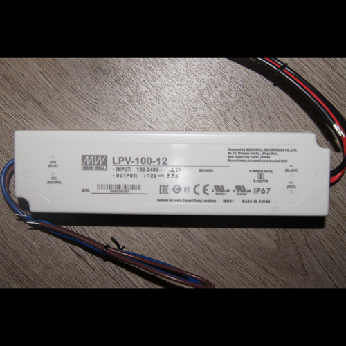 alimentation led Meanwell 12V 100W IP67