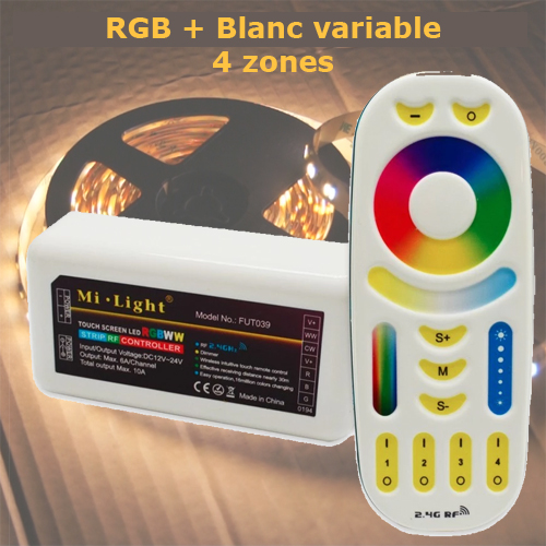 controleur RGB blanc variable 4zones