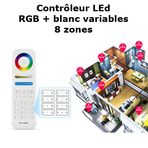 controleur led RGB CCT 8 zones pic2