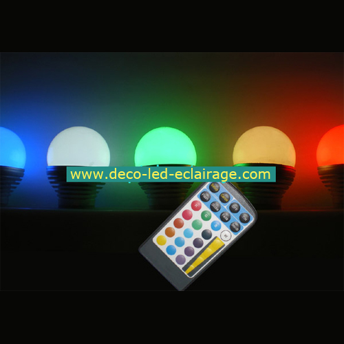 lampe e27 5w rgb avec telecomande