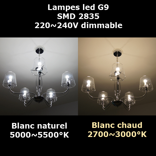 lampe led g9 4W blanc chaud pic4