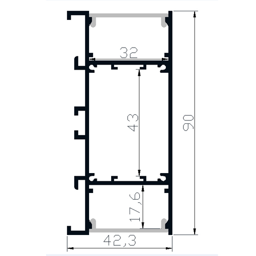 profile led alu double PRFDBL4290 pic2