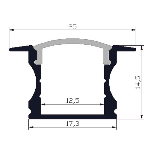 profile led alu encastrable PRFENC1201 pic2