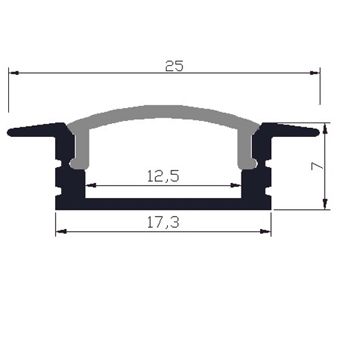 profile led alu encastrable PRFENC1204 pic2