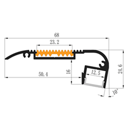 profile led escaliers PRFESC6725 pic2