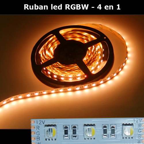 ruban led RGBW 4 en 1 blanc chaud