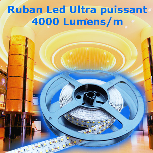 ruban led ultra puissant 4000 Lumens par metre