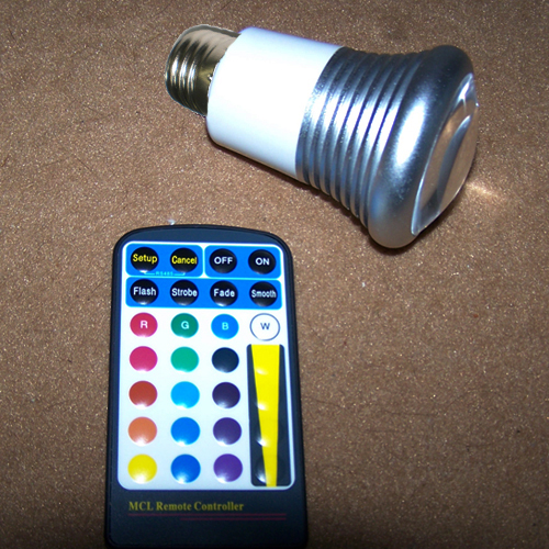 spot E27 5W RGB avec telecommande