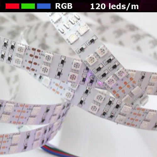 strip led RGB 120 leds au metre IP20 vendu au metre