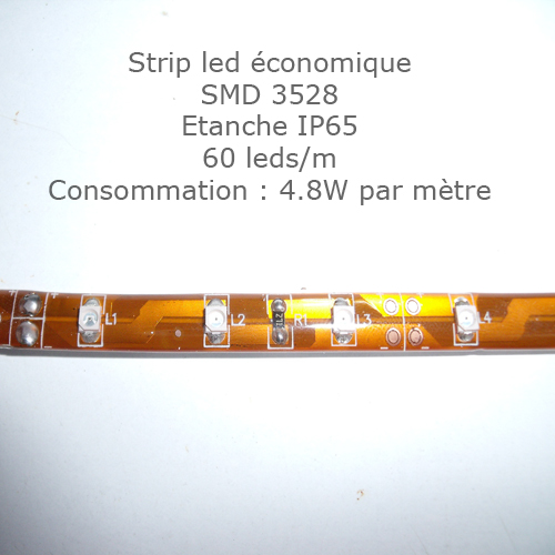 strip led SMD3528 60 leds par metre