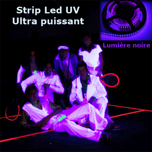 Ruban Led ultraviolet puissant pour lumière noire - 120 Leds/M - Deco Led  Eclairage
