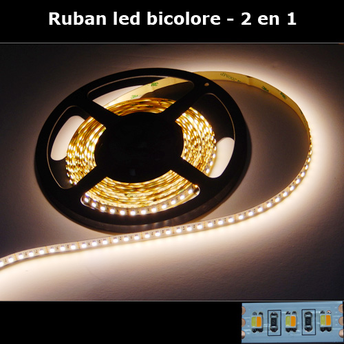 strip led bicilore 2 en 1