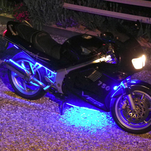 Kit bande LED rouge 60LED/m étanche 2m50 12V tuning moto