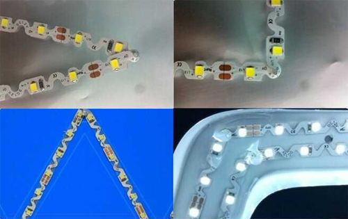 Rubans led en S pouvant s'adapter latéralement à toutes formes et angles